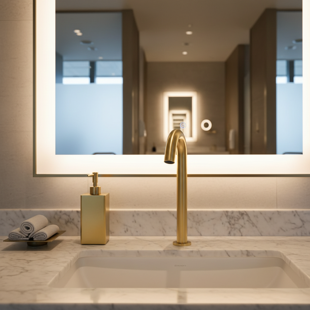 Sensomatica Cesaro Sensor-Wasserhahn, gebürstetes Gold, 330 mm