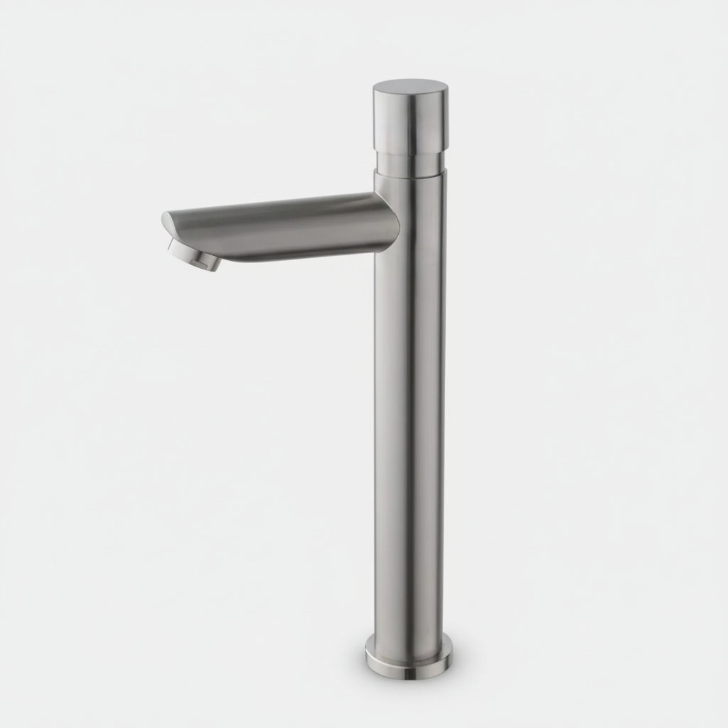 Sensomatica Selbstschluss-Wasserhahn in gebürstetem Nickel