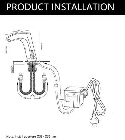 Sensomatica – goudkleurige sensorkraan voor wastafel