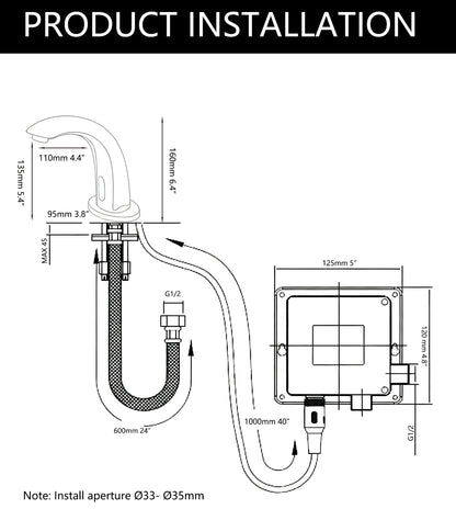 Sensomatica Baleno Gold Sensorarmatur kalt