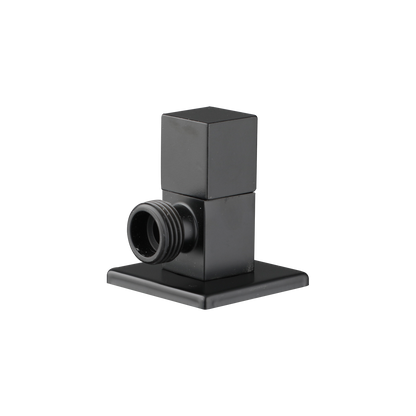 Zwarte hoekstopkraan vierkant 1/2"
