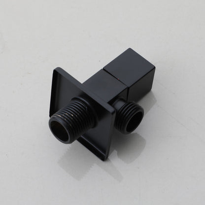 Zwarte hoekstopkraan vierkant 1/2"