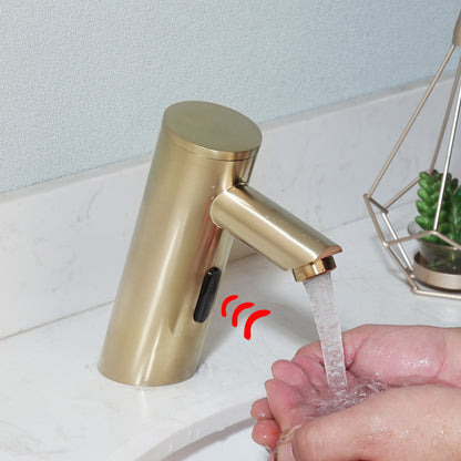 Sensomatica Corto Brushed Gold Sensor Faucet – Cold Model