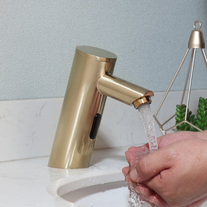 Sensomatica Corto Brushed Gold Sensor Faucet – Cold Model