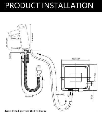Sensomatica Corto Ölbronze Sensorhahn Kaltmodell