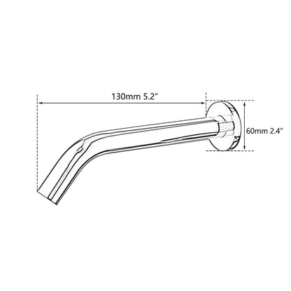 Pesaro brushed nickel short model 130 MM