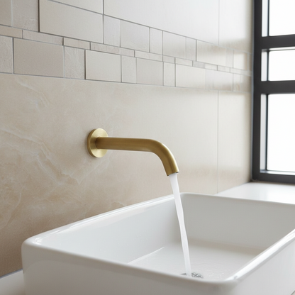 Sensomatica Pesaro bronskleurige sensorkraan kort model 130 MM