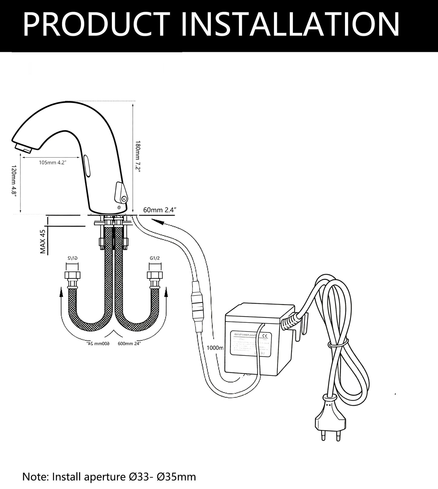 Sensomatica – Sensorgesteuerte Mischbatterie mit manueller Temperaturregelung
