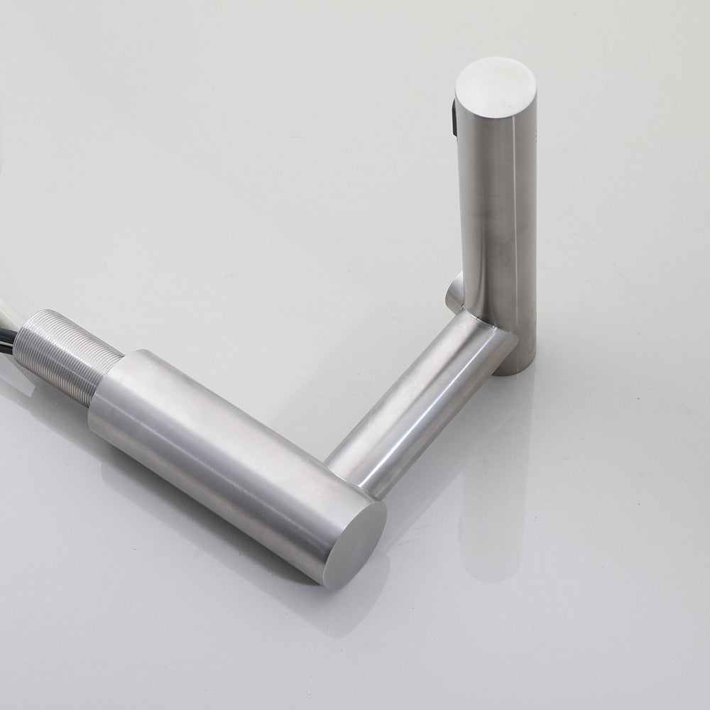 Sensomatica Ortas sensorkraan geborsteld nikkel | 2-in-1 kraan met handendroger