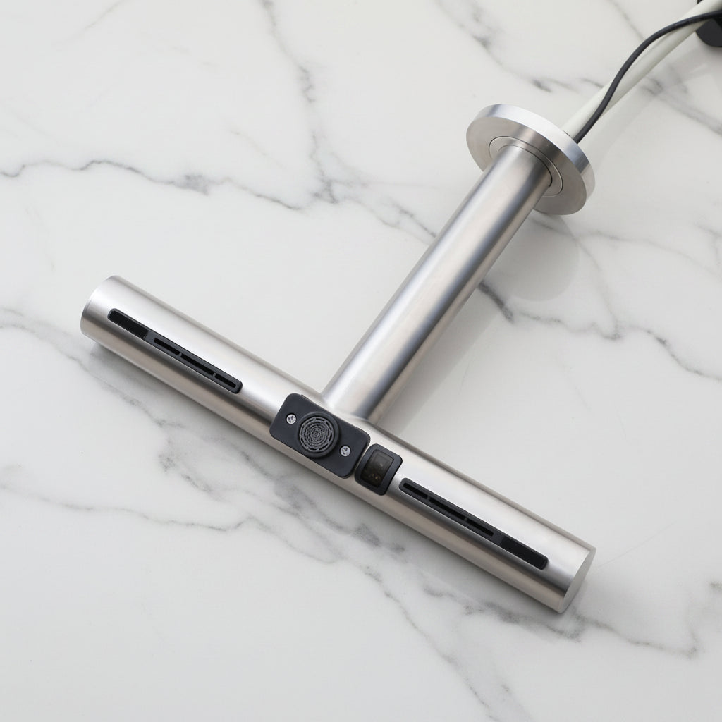 Sensomatica 2-in-1 Sensor Wandkraan Geborsteld Nikkel