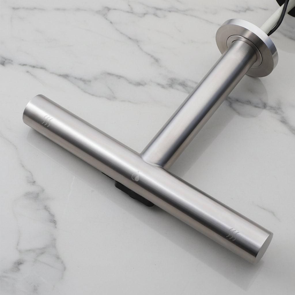 Sensomatica 2-in-1 Sensor Wandkraan Geborsteld Nikkel