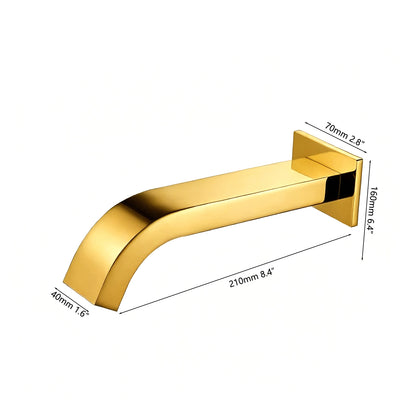 Sensomatica Arco wand sensorkraan goud | Koudwater inbouwmodel