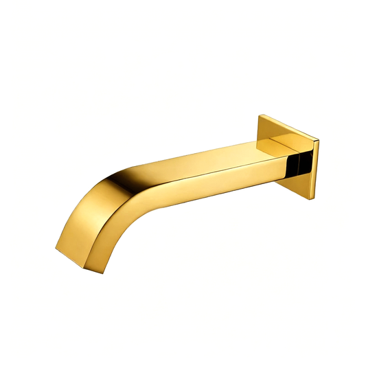 Sensomatica Arco wand sensorkraan goud | Koudwater inbouwmodel