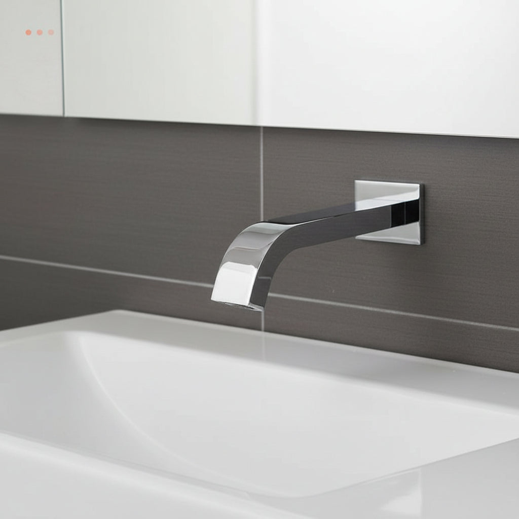 Sensomatica Arco wand sensorkraan chroom | Koudwater inbouwmodel