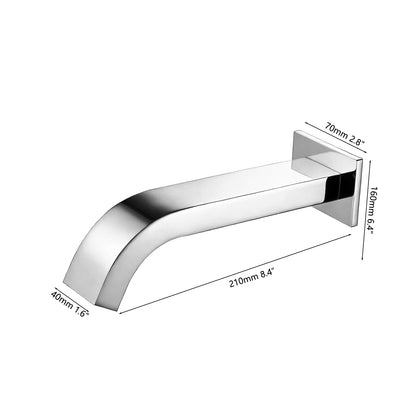 Sensomatica Arco wand sensorkraan chroom | Koudwater inbouwmodel