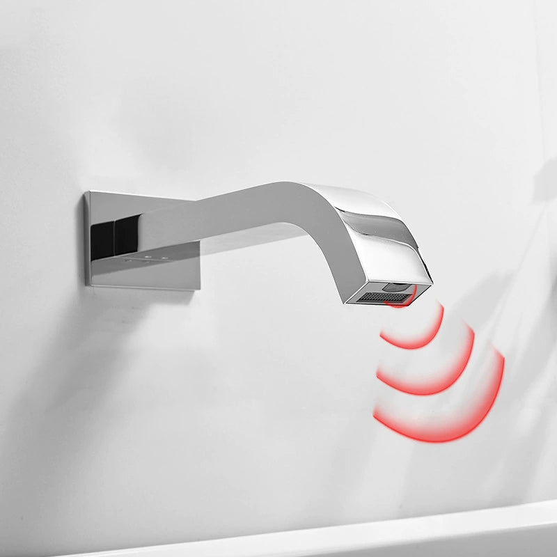 Sensomatica Arco wand sensorkraan chroom | Koudwater inbouwmodel