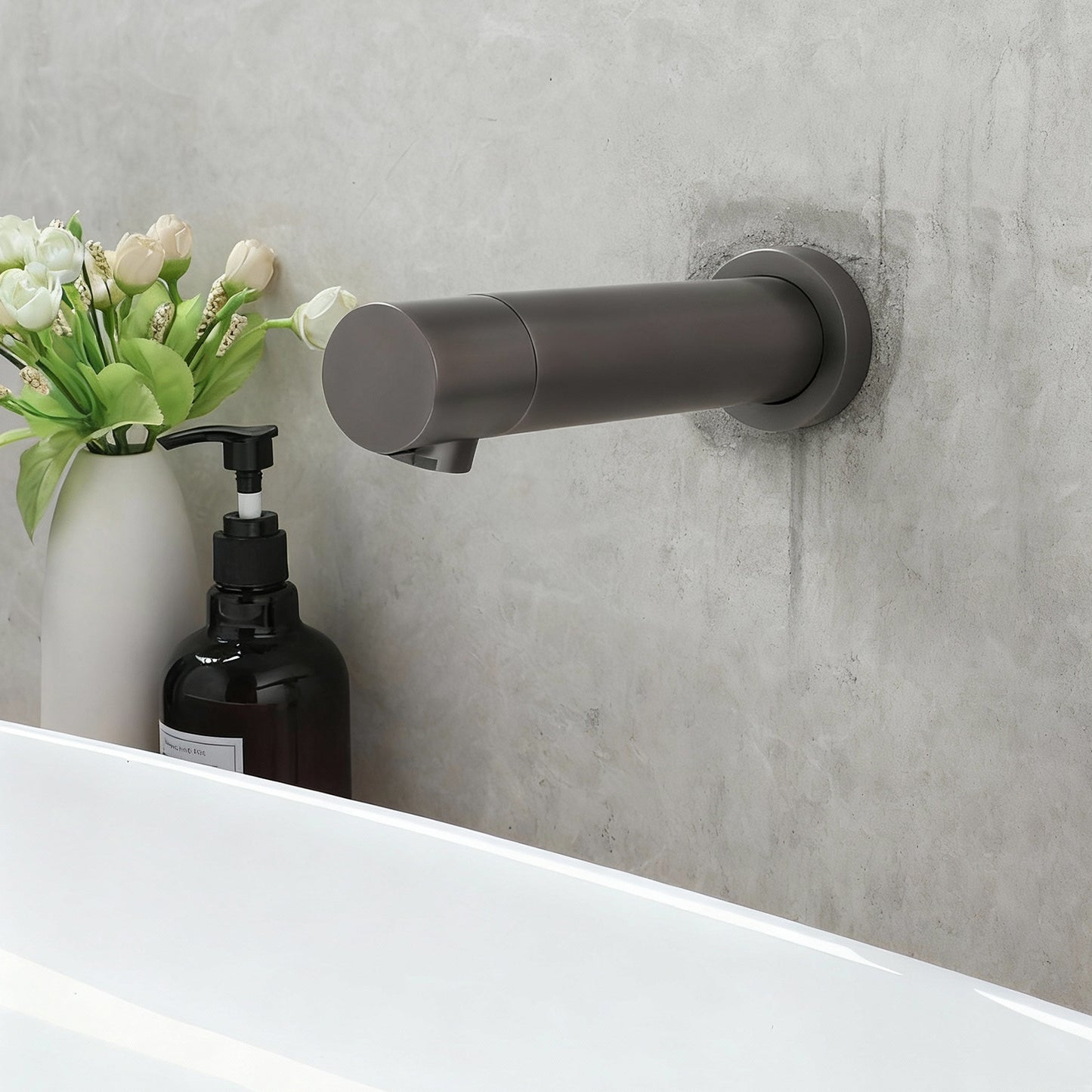 Sensomatica Gun Metal Sensor Muurkraan – 130 mm