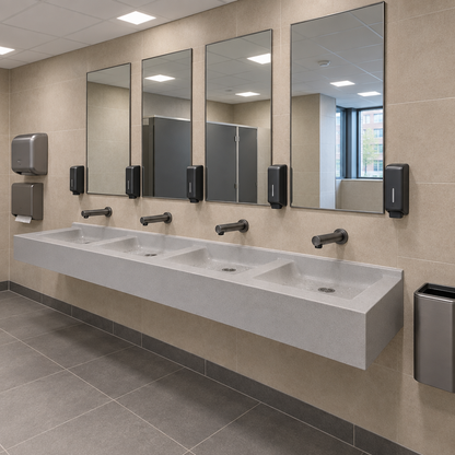 Grifo mural con sensor Sensomatica Gun Metal – 130 mm