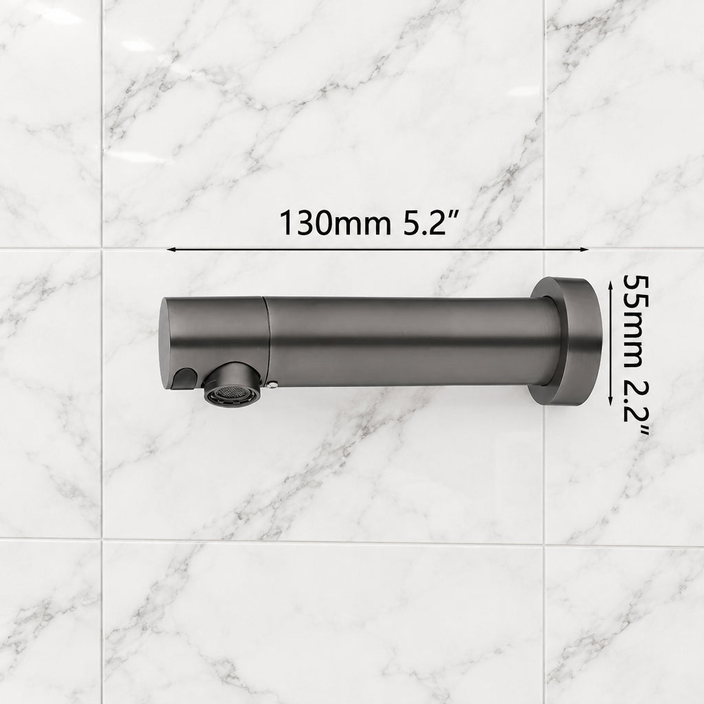 Grifo mural con sensor Sensomatica Gun Metal – 130 mm