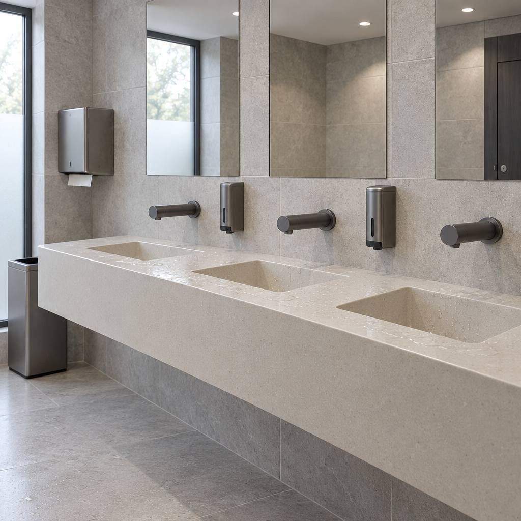 Grifo mural con sensor Sensomatica Gun Metal – 130 mm