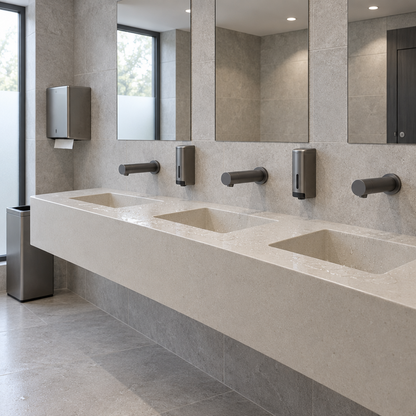 Grifo mural con sensor Sensomatica Gun Metal – 130 mm