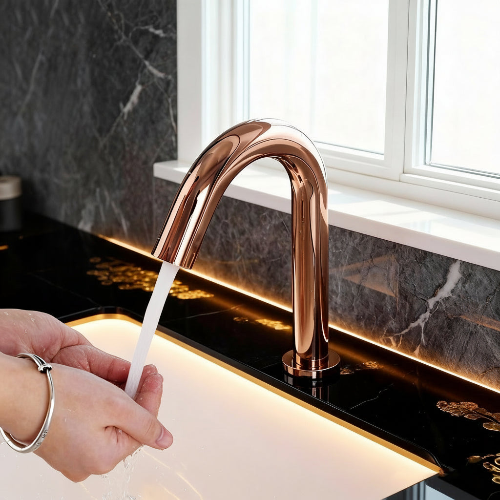 Sensomatica Cesaro sensorkraan rose goud 190MM