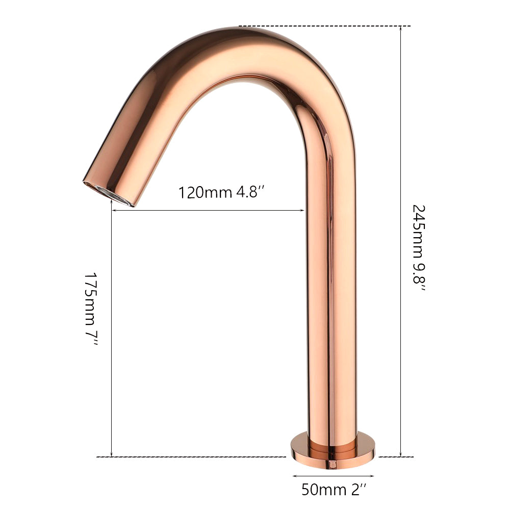 Sensomatica Cesaro rose goud sensorkraan | 245 mm