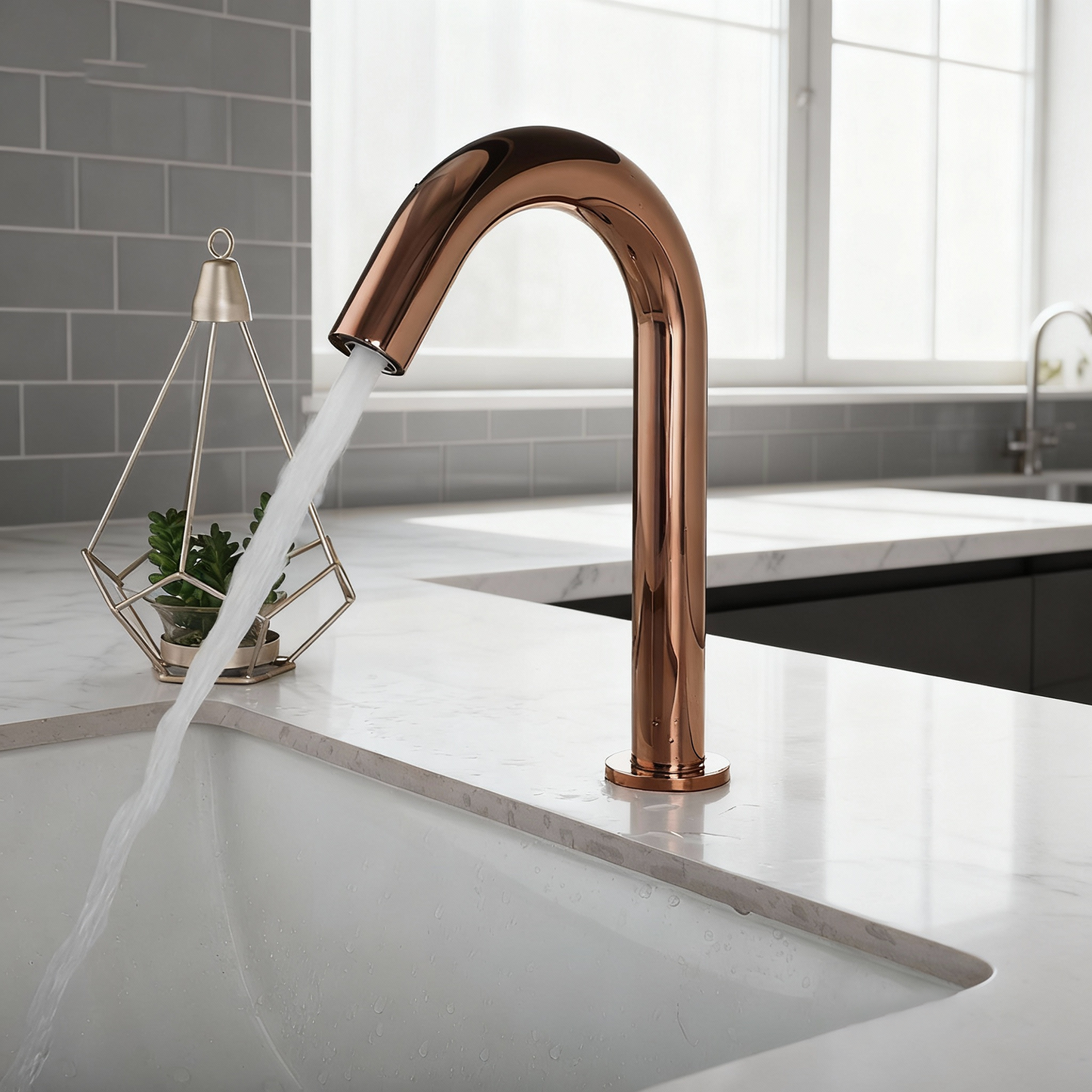 Sensomatica Cesaro rose goud sensorkraan | 245 mm