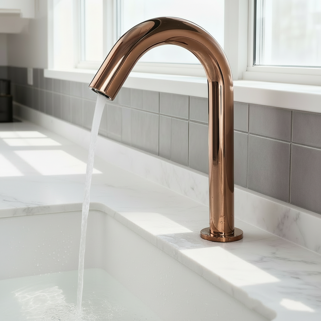 Sensomatica Cesaro rose goud sensorkraan | 245 mm