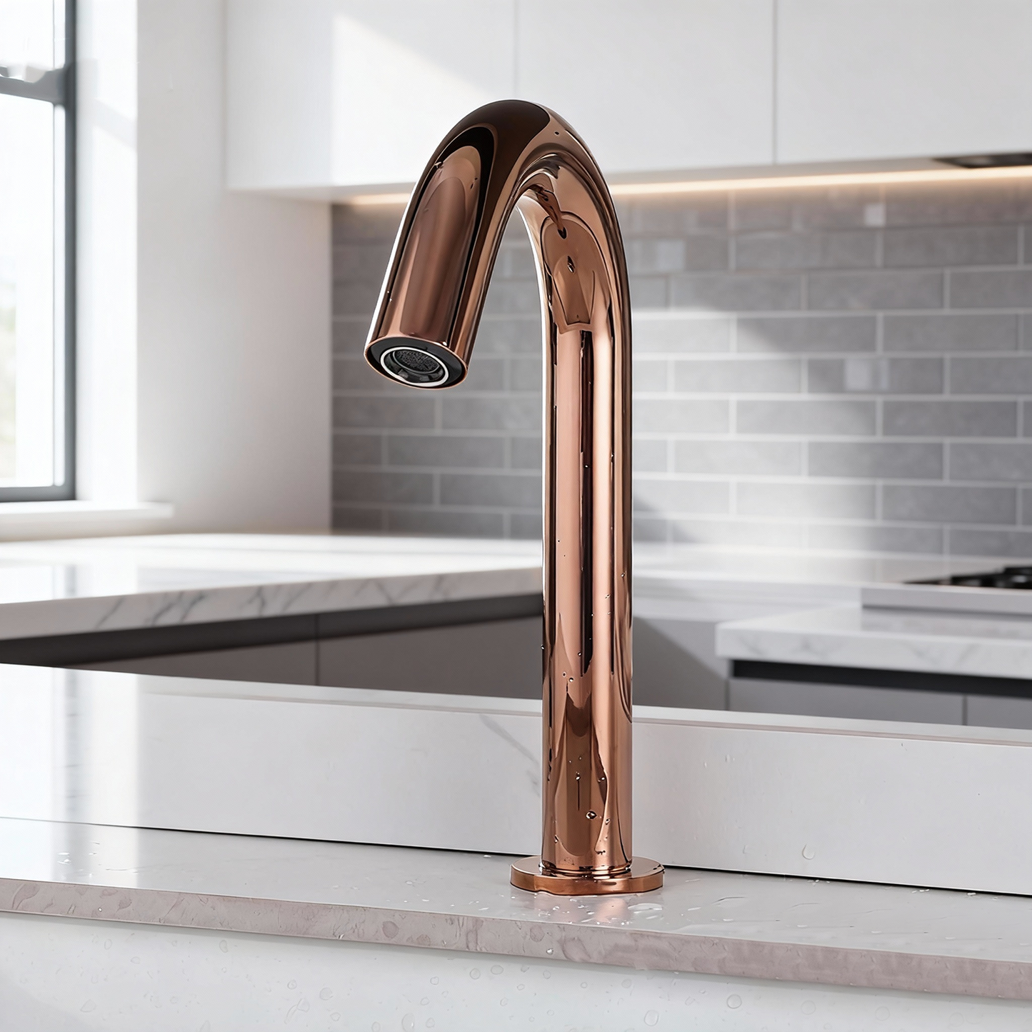 Sensomatica Cesaro rose goud sensorkraan | 245 mm