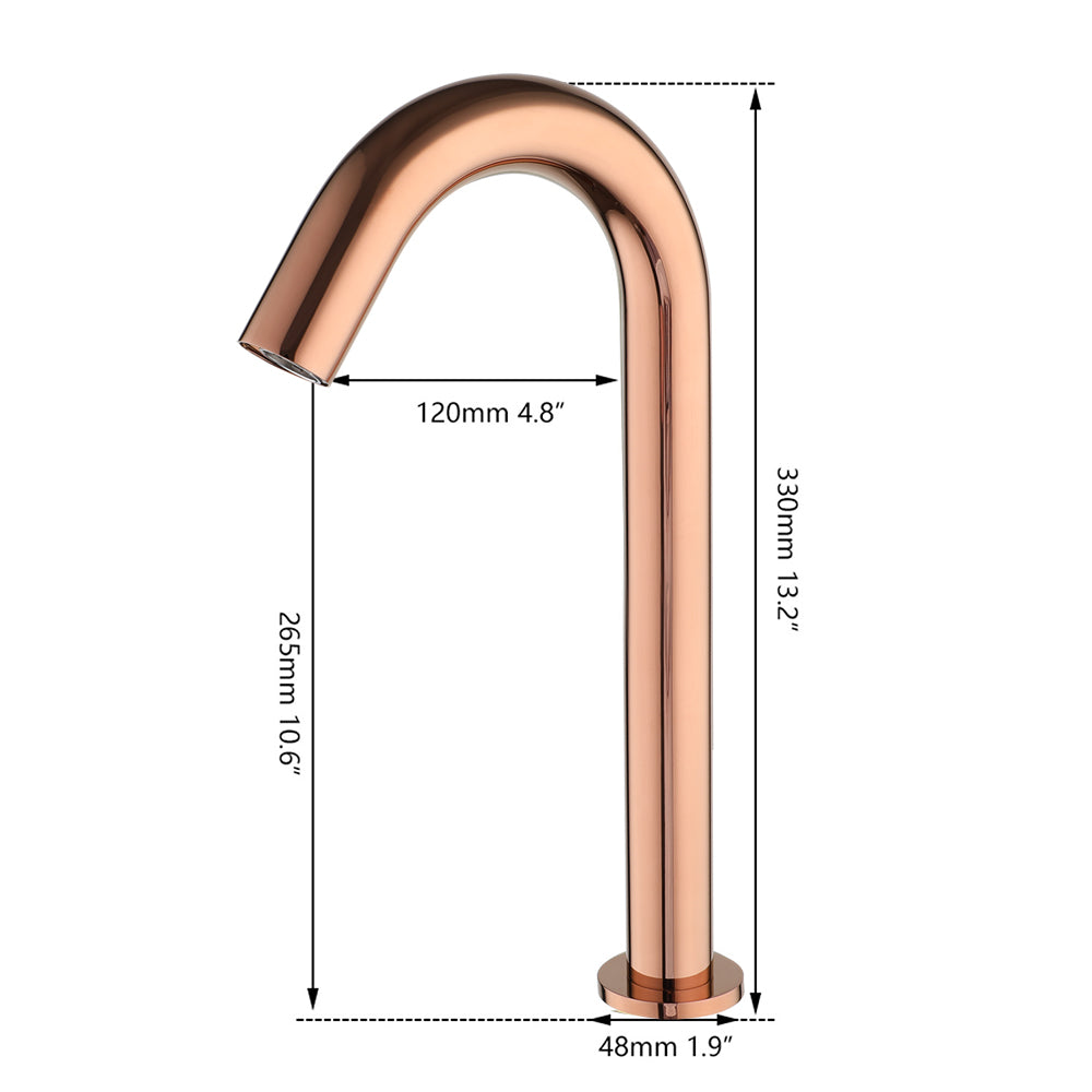 Sensomatica Cesaro sensorkraan rose goud | 330 mm