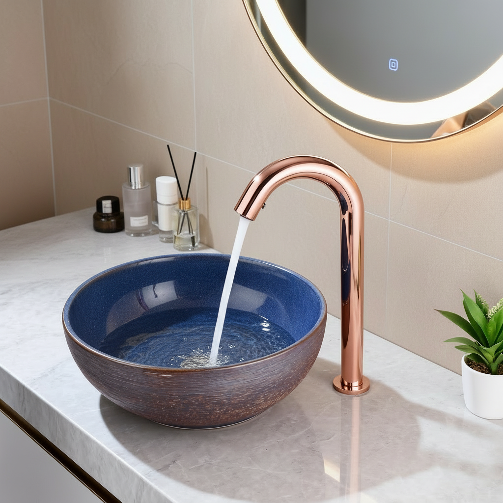 Sensomatica Cesaro sensorkraan rose goud | 330 mm