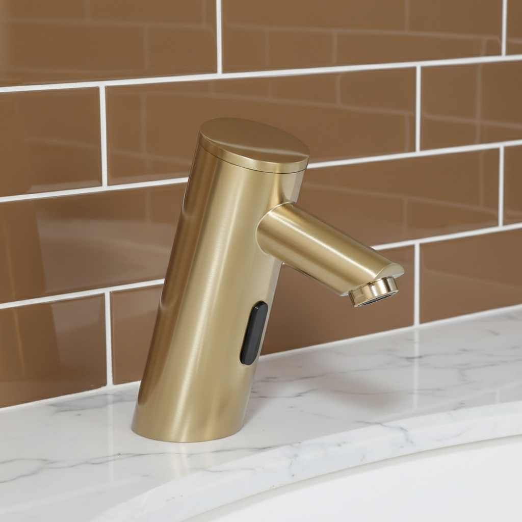 Sensomatica Corto Geborsteld Gouden Sensorkraan – Koud Model