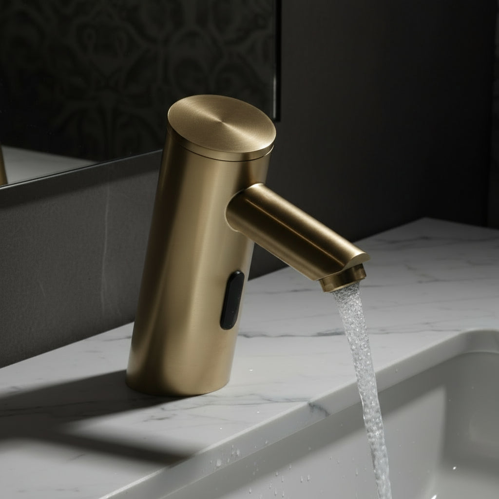 Sensomatica Corto Geborsteld Gouden Sensorkraan – Koud Model