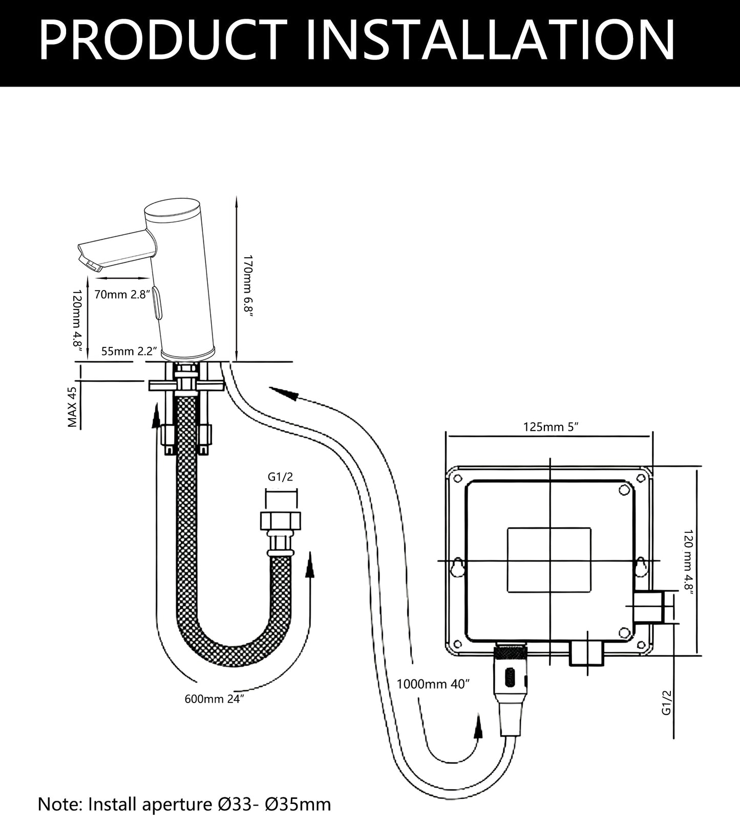 Sensomatica Corto Geborsteld Nikkel Sensorkraan – Koud Model