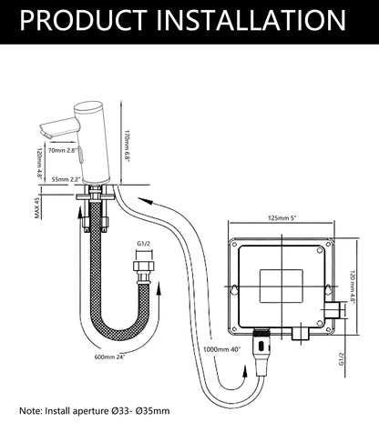 Sensomatica Corto Geborsteld Nikkel Sensorkraan – Koud Model