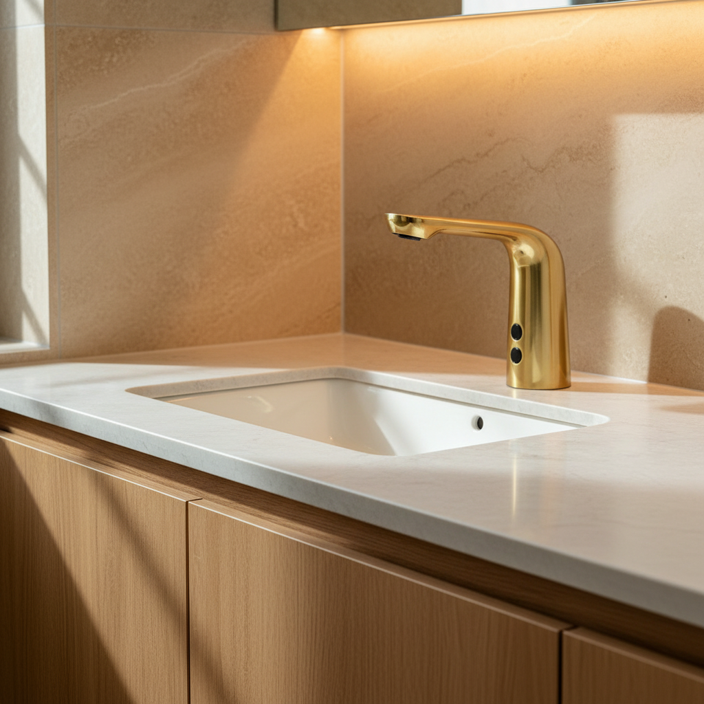 Sensomatica Eltisa Geborsteld Goud Sensorkraan | 170 MM