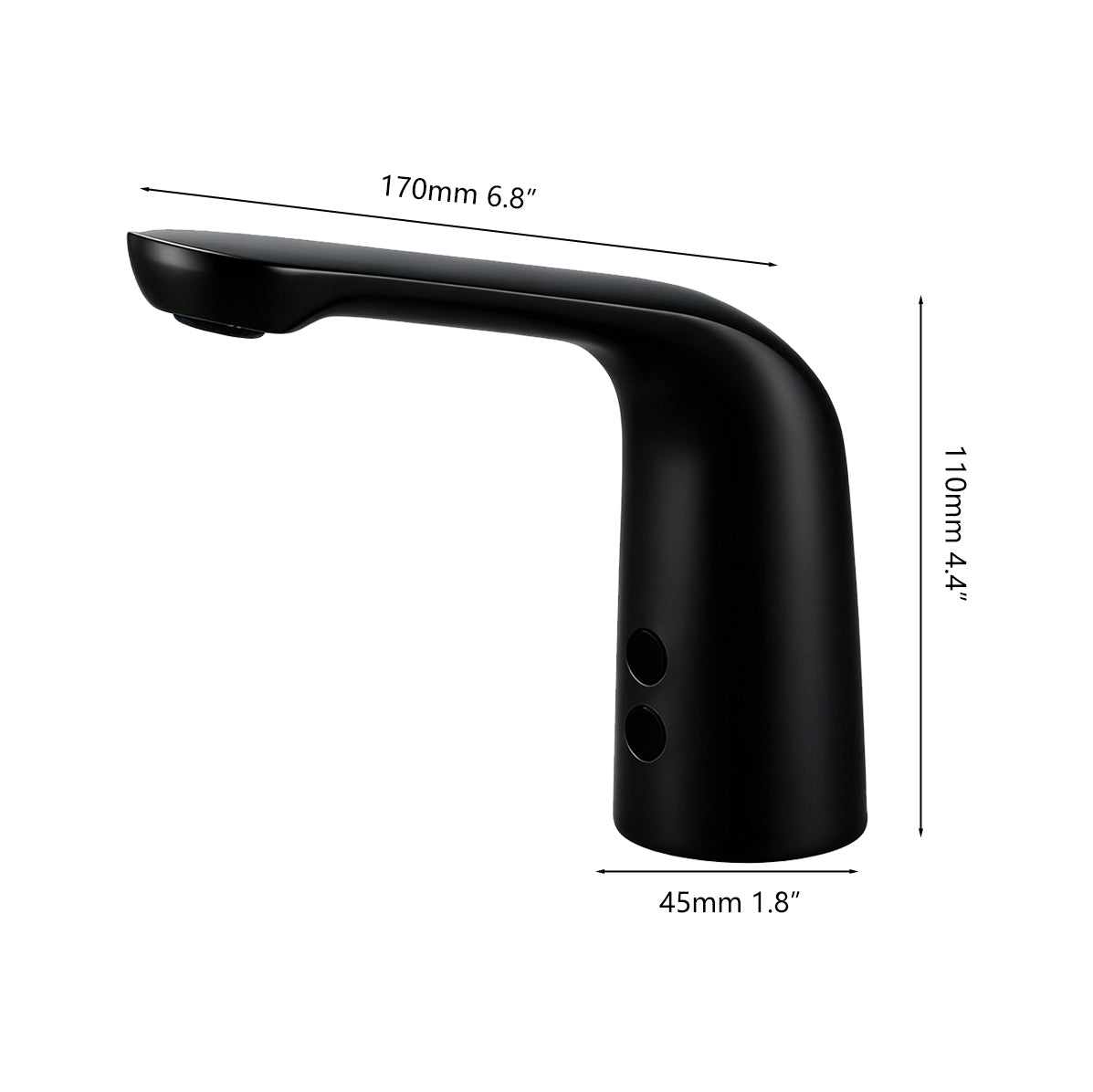 Sensomatica Eltisa Zwart Sensorkraan | 170 MM