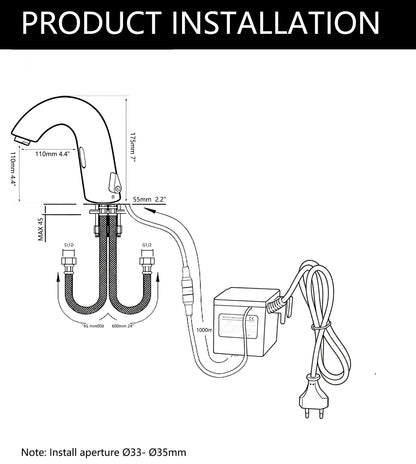 Sensomatica Grande Rubinetto Rose Goud | Warm  Koud | Dual Power