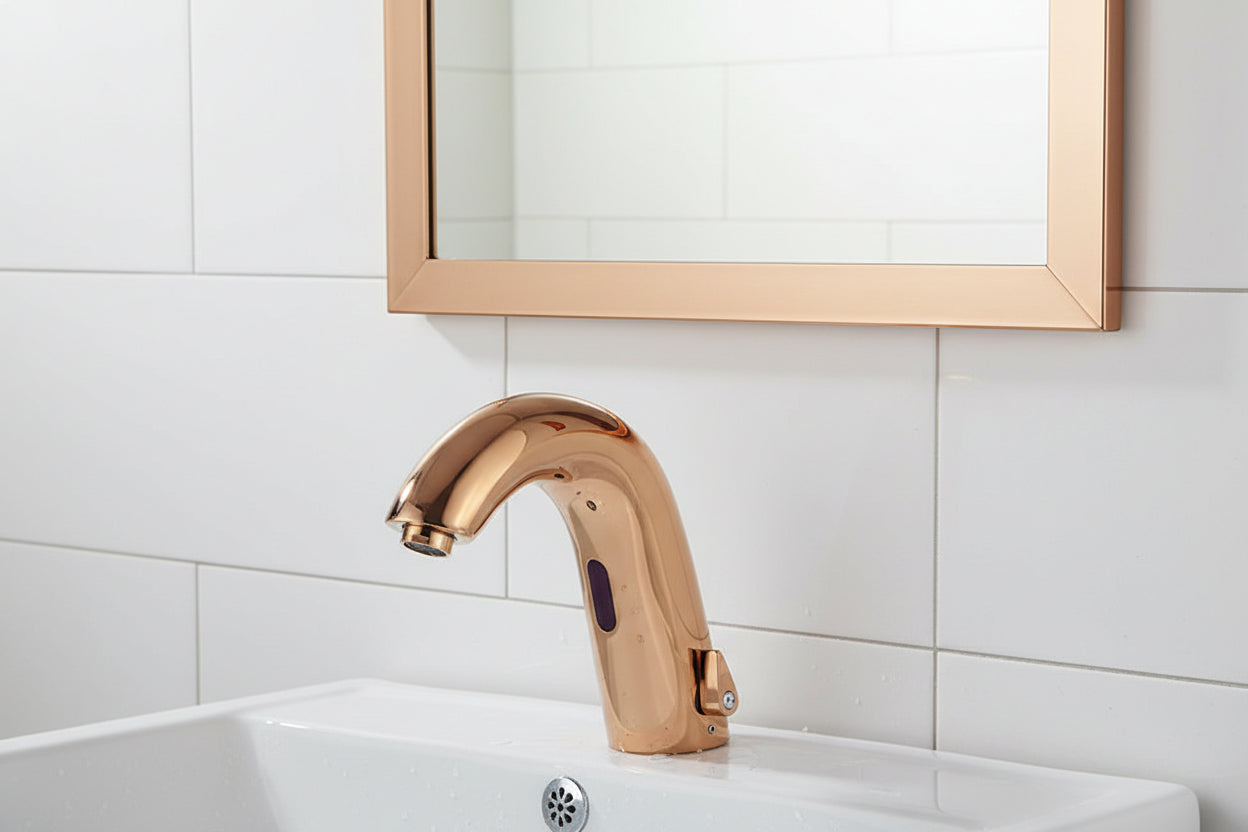 Sensomatica Grande Rubinetto Rose Goud | Warm  Koud | Dual Power