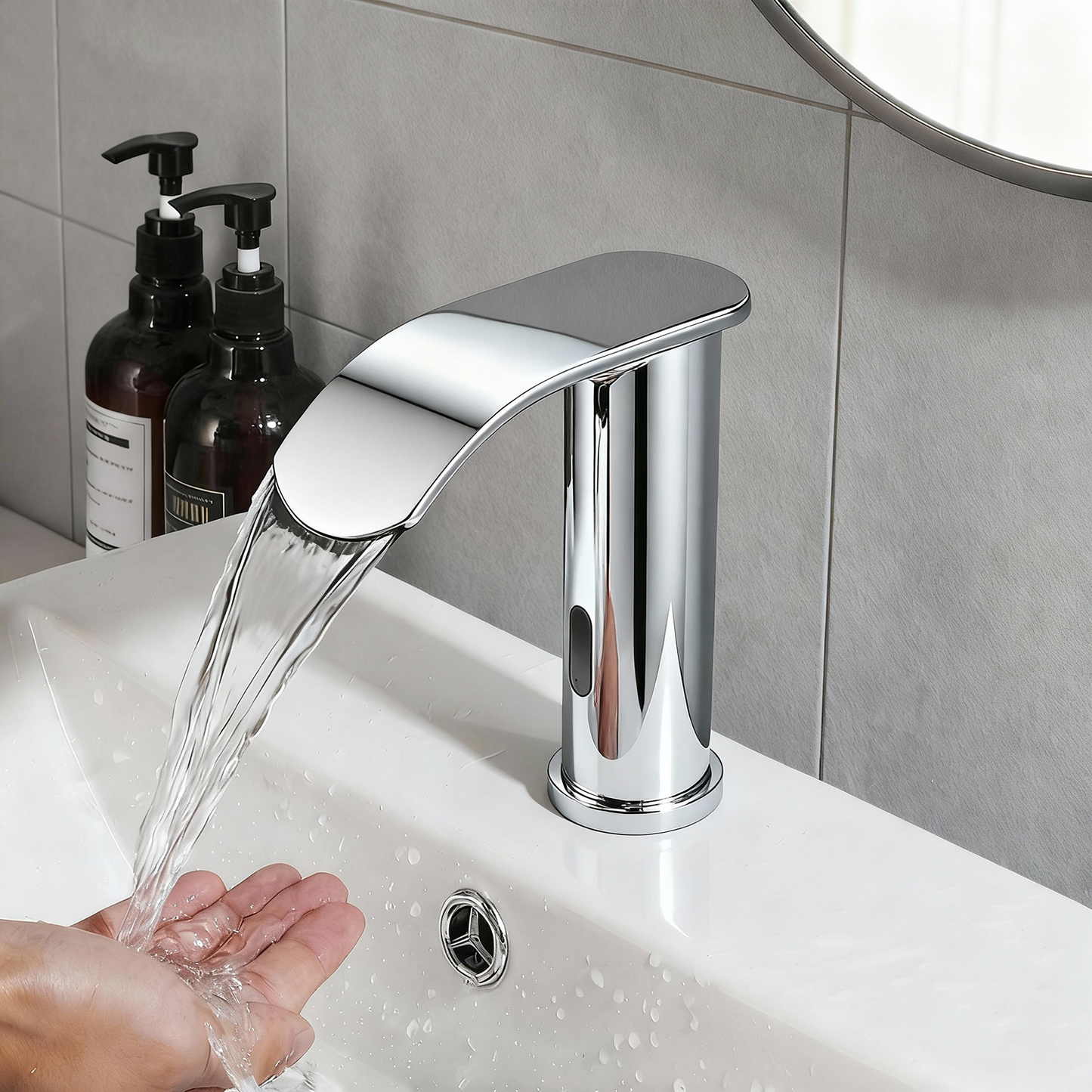 Sensomatica Kavo chroom sensorkraan | Koudwatermodel met watervaluitloop