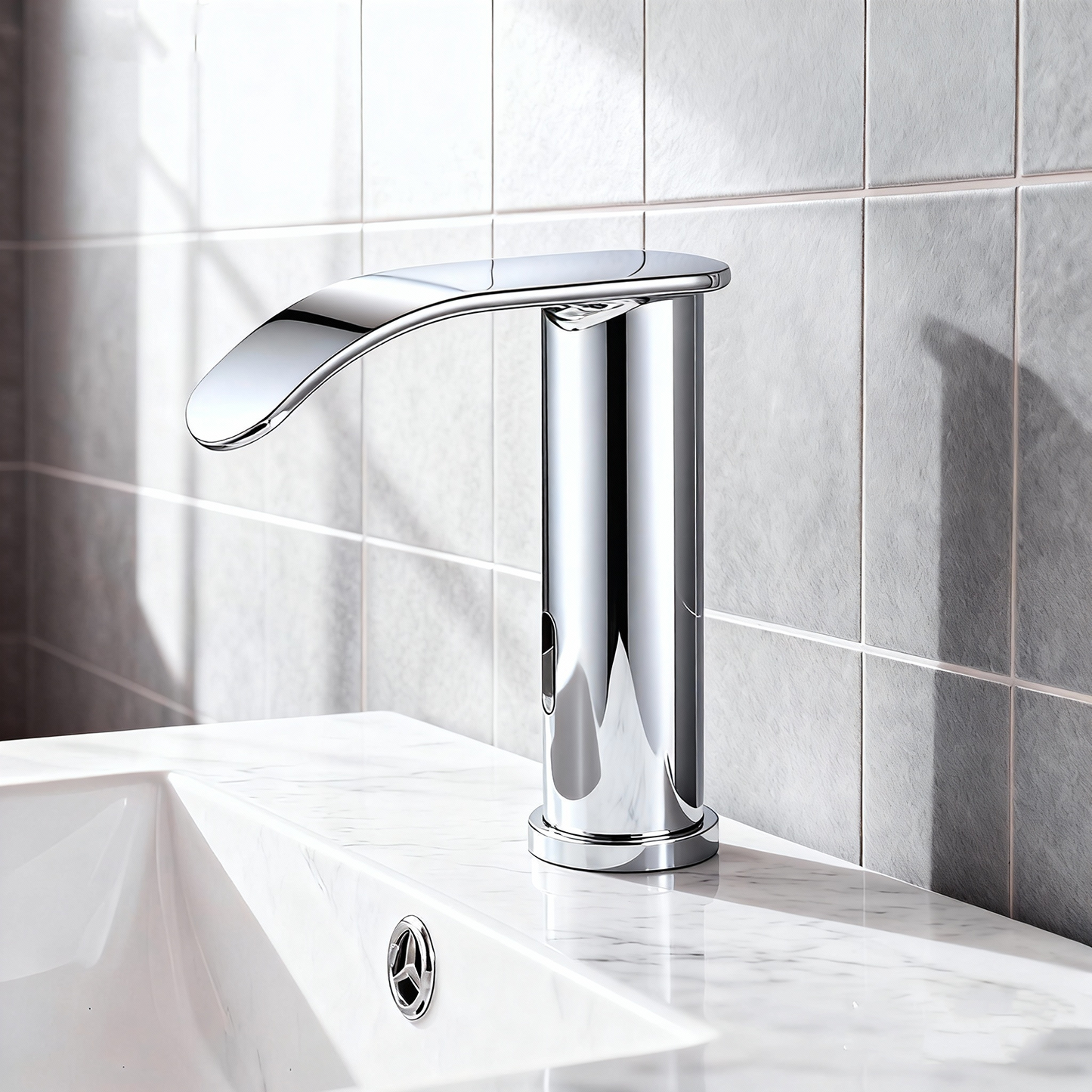 Sensomatica Kavo chroom sensorkraan | Koudwatermodel met watervaluitloop