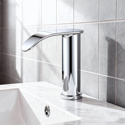 Sensomatica Kavo chroom sensorkraan | Koudwatermodel met watervaluitloop