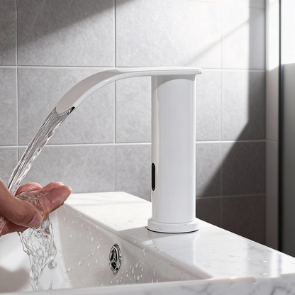 Sensomatica Kavo witte sensorkraan | Koudwatermodel met watervaluitloop