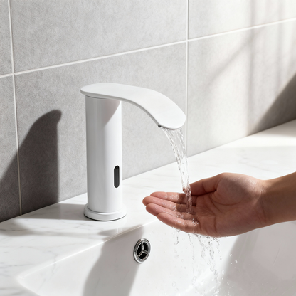 Sensomatica Kavo witte sensorkraan | Koudwatermodel met watervaluitloop