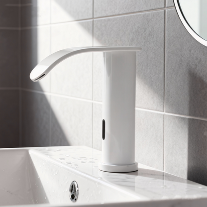 Sensomatica Kavo witte sensorkraan | Koudwatermodel met watervaluitloop