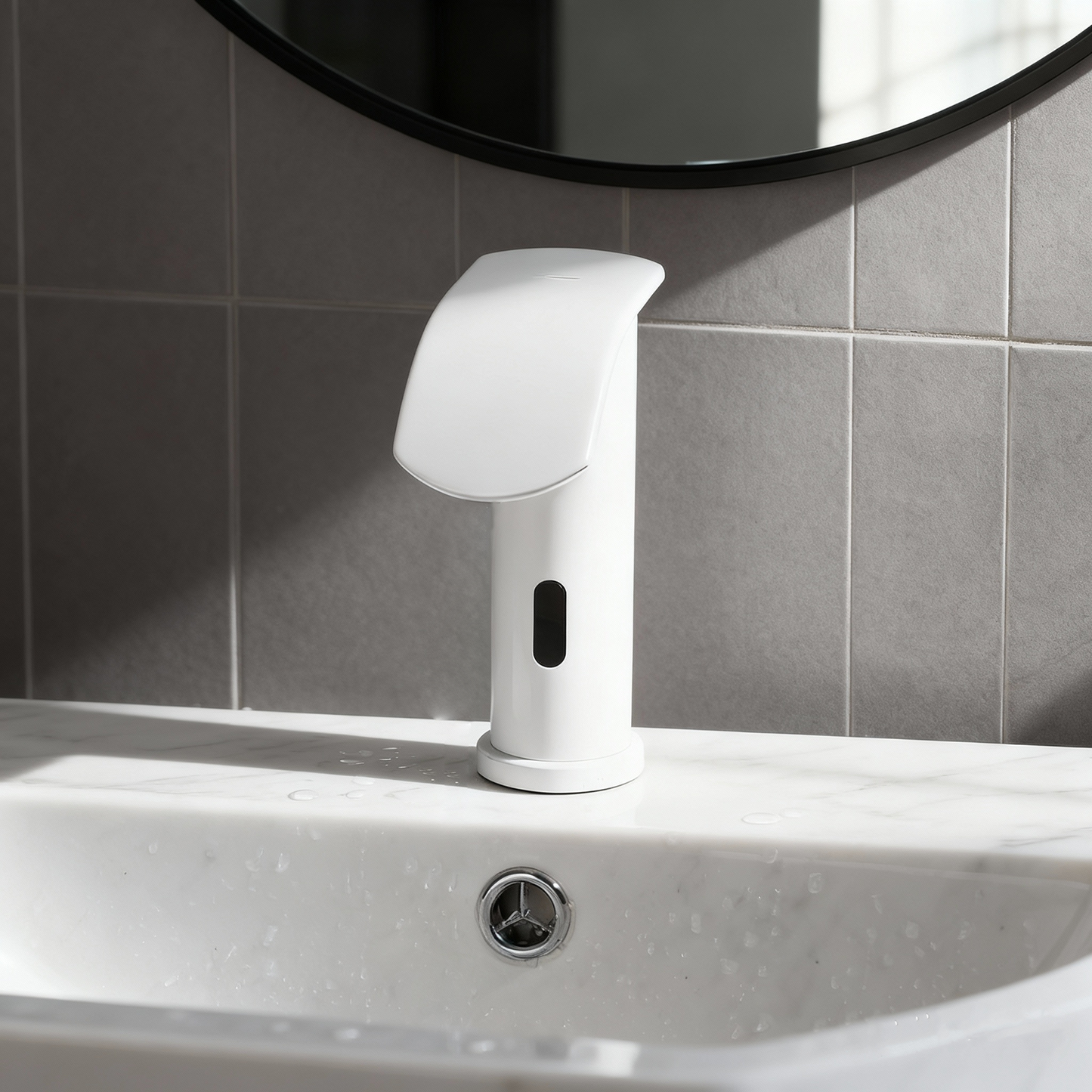 Sensomatica Kavo witte sensorkraan | Koudwatermodel met watervaluitloop