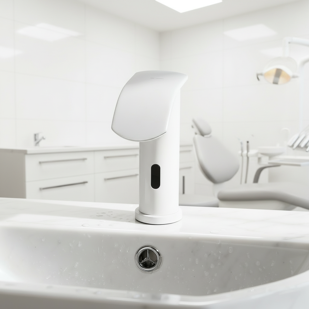 Sensomatica Kavo witte sensorkraan | Koudwatermodel met watervaluitloop