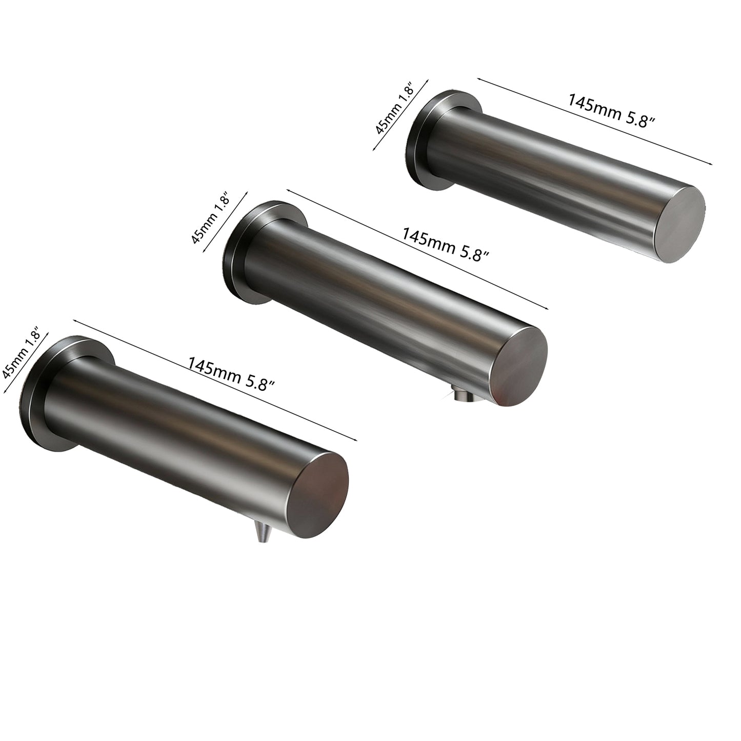 Sensomatica Napoli alles-in-1 sensorkraan gun metal