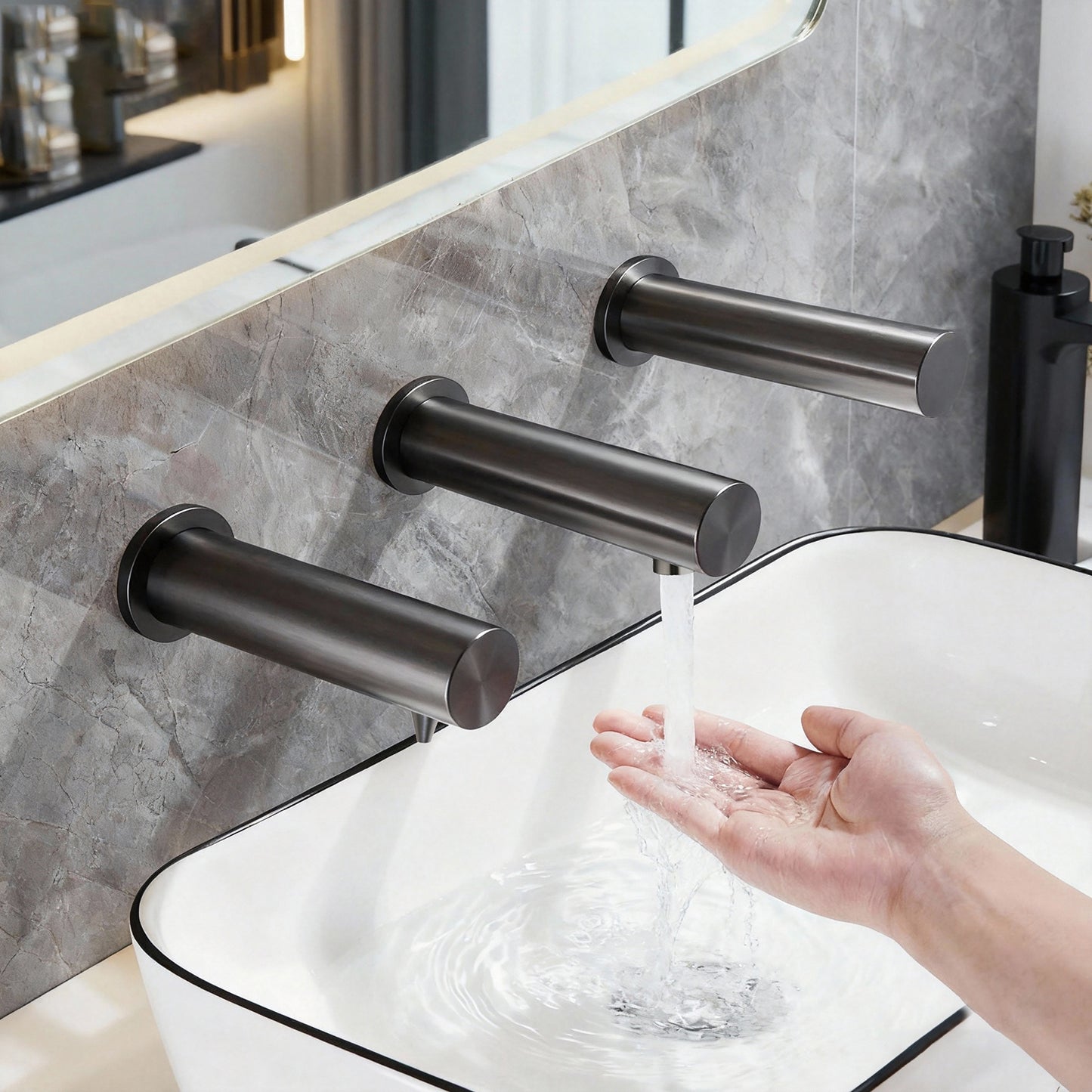 Sensomatica Napoli alles-in-1 sensorkraan gun metal